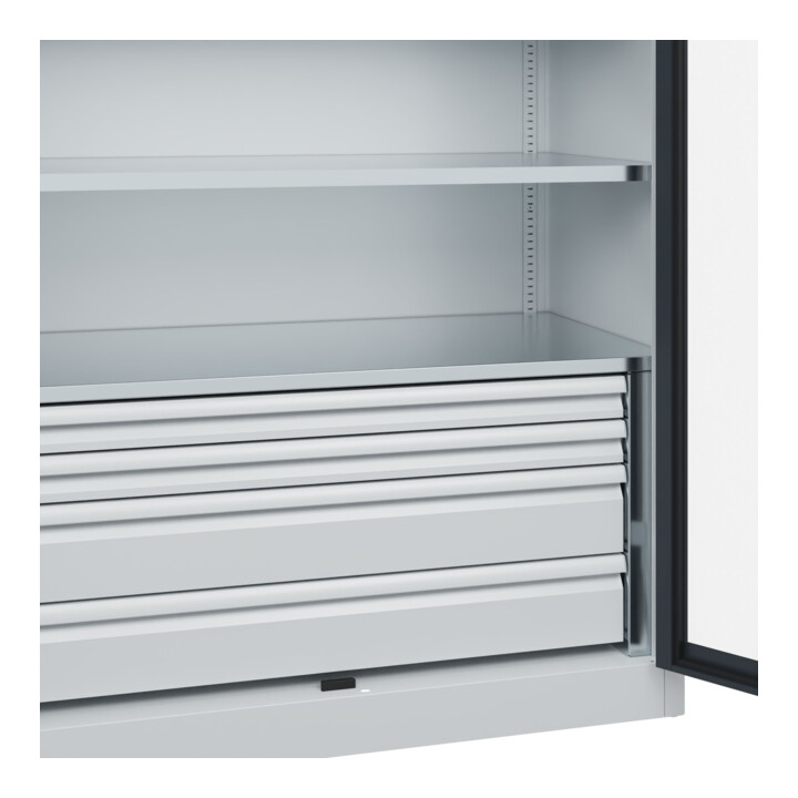 C+P Armoire à charges lourdes Acurado Pro 1950 x 1200 x 600 mm 7035/7016