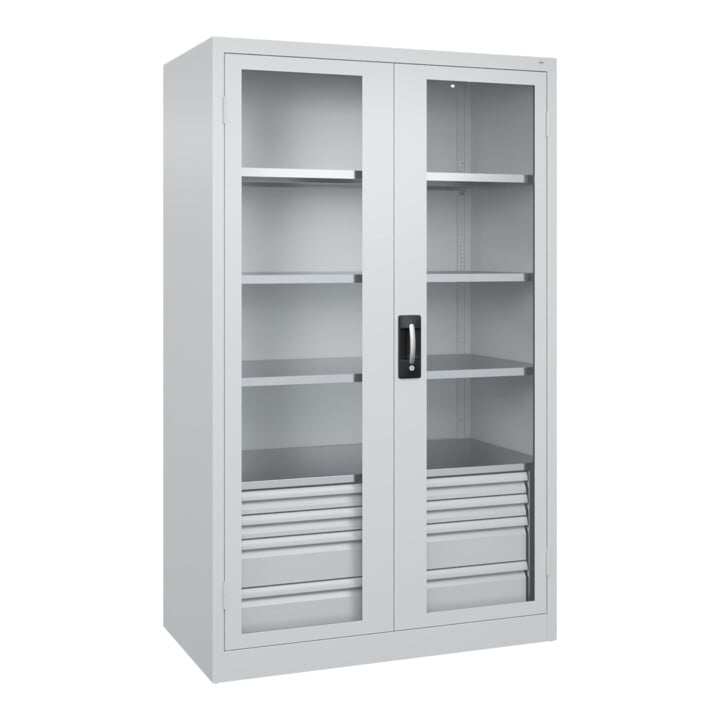C+P Armoire à charges lourdes Acurado Pro 1950 x 1200 x 600 mm 7035/7035