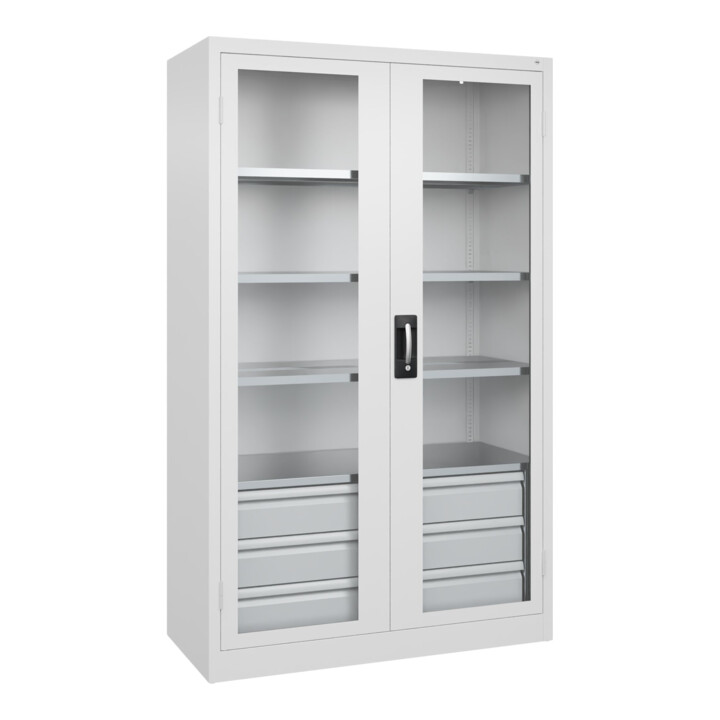 C+P Armoire à charges lourdes Acurado Pro 1950 x 1200 x 600 mm 9016/9016