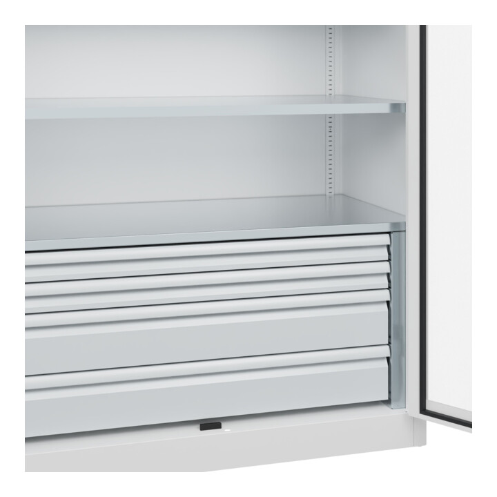 C+P Armoire à charges lourdes Acurado Pro 1950 x 1200 x 600 mm 9016/9016