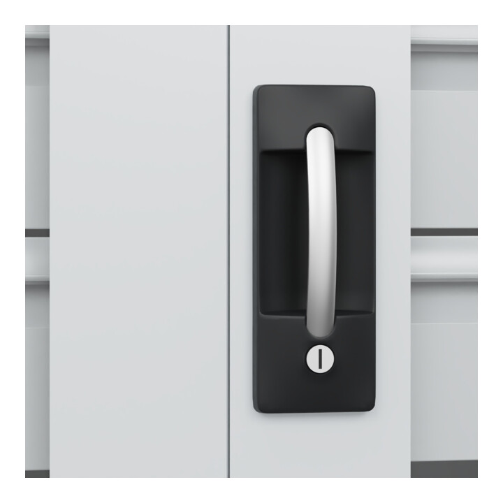 C+P Armoire à charges lourdes Acurado Pro 1950 x 1200 x 600 mm avec tiroirs noir/gris