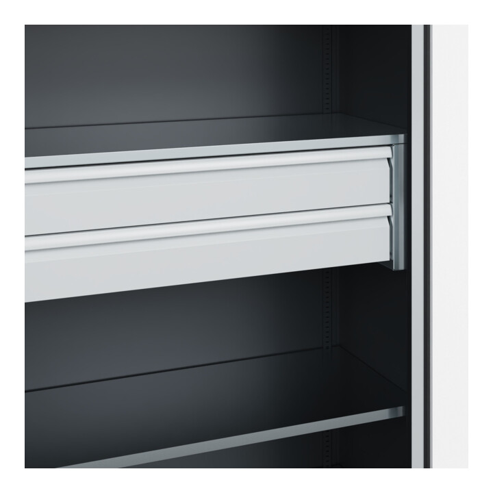 C+P Armoire à charges lourdes Acurado Pro 1950 x 1200 x 600 mm avec tiroirs noir/gris