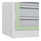 C+P Armoire à charges lourdes Acurado Pro 1950 x 1200 x 600 mm blanc/blanc-vert