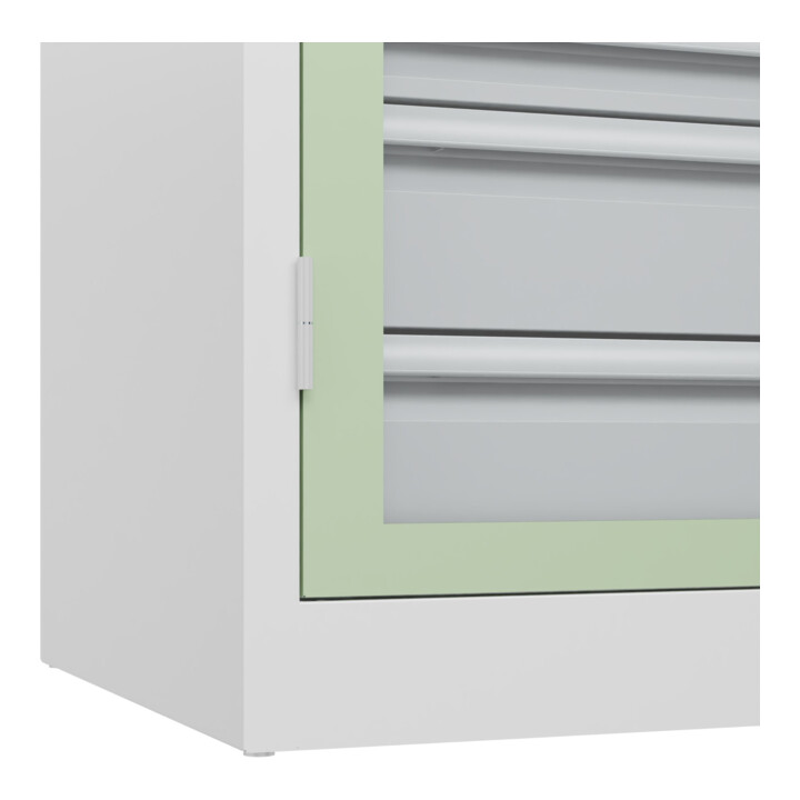 C+P Armoire à charges lourdes Acurado Pro 1950 x 1200 x 600 mm blanc/blanc-vert