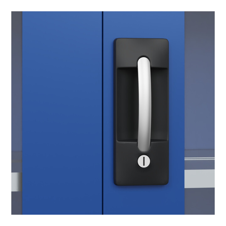 C+P Armoire à charges lourdes Acurado Pro 1950 × 1200 × 600 mm bleu