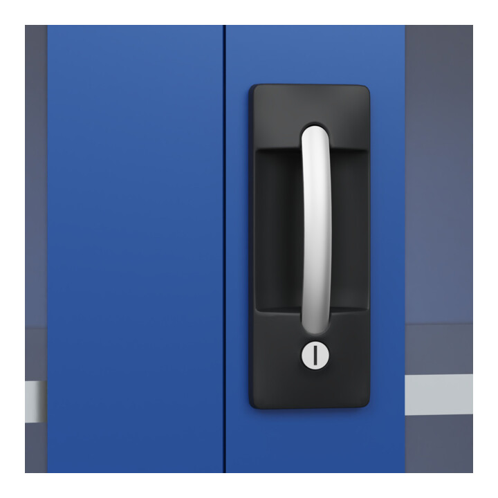 C+P Armoire à charges lourdes Acurado Pro 1950 × 1200 × 600 mm bleu