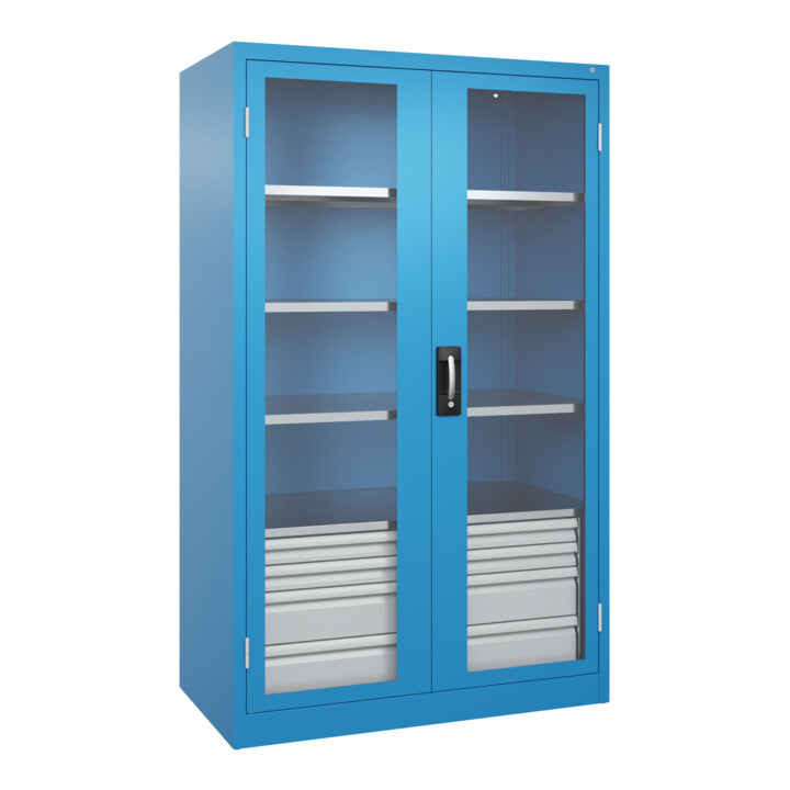C+P Armoire à charges lourdes Acurado Pro 1950 x 1200 x 600 mm Bleu clair