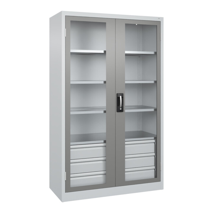 C+P Armoire à charges lourdes Acurado Pro 1950 x 1200 x 600 mm gris