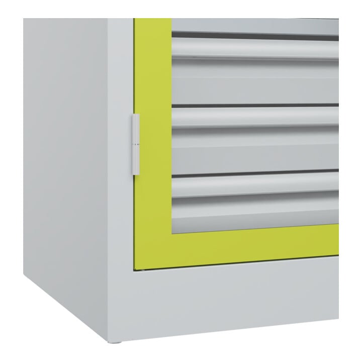 C+P Armoire à charges lourdes Acurado Pro 1950 x 1200 x 600 mm gris clair/vert couronne