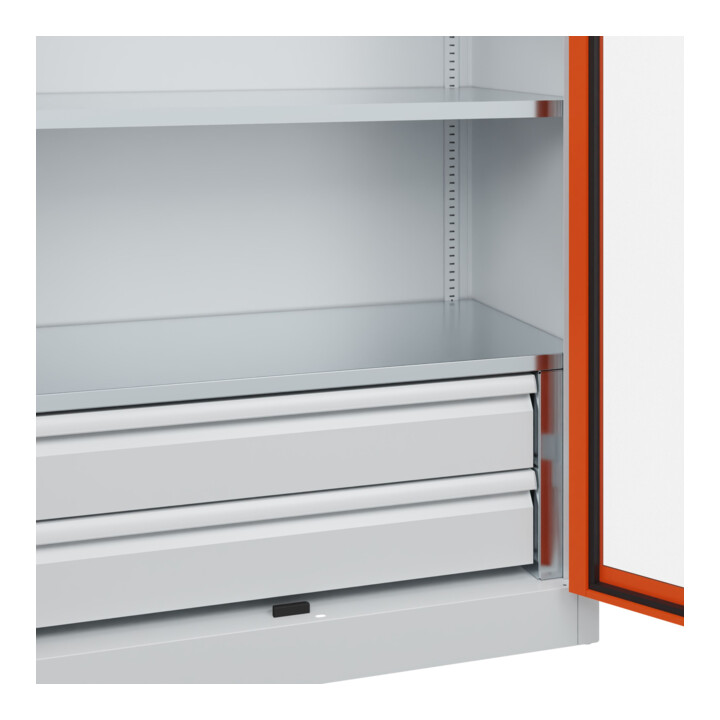 C+P Armoire à charges lourdes Acurado Pro avec tiroirs 1950 x 1000 x 500 mm 7035/2004