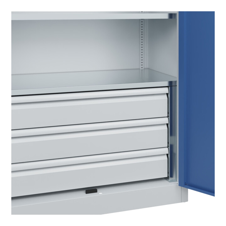 C+P Armoire à charges lourdes Acurado Pro avec tiroirs 1950 × 1000 × 500 mm 7035/5023
