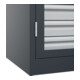 C+P Armoire à charges lourdes Acurado Pro avec tiroirs 1950 x 1000 x 600 mm 7016/7016