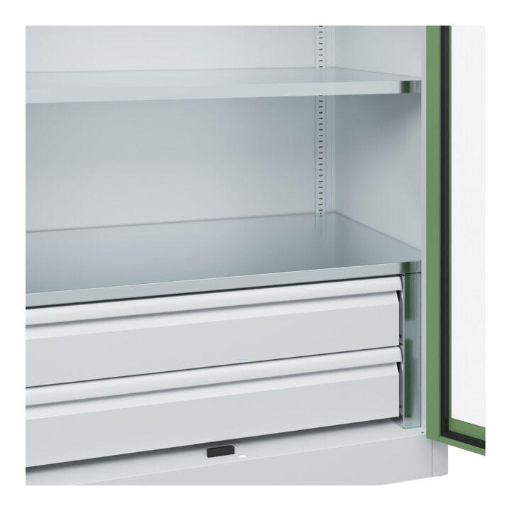 C+P Armoire à charges lourdes Acurado Pro avec tiroirs 1950 × 1000 × 600 mm 7035/6011