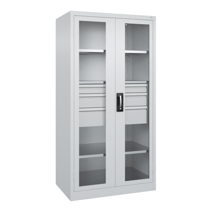 C+P Armoire à charges lourdes Acurado Pro avec tiroirs 1950 x 1000 x 600 mm 7035/7035