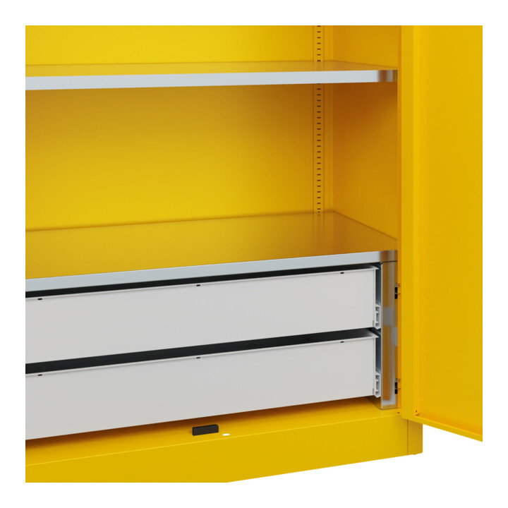 C+P Armoire à charges lourdes Acurado Pro avec tiroirs 1950 × 1200 × 500 mm RAL 1023