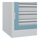 C+P Armoire à charges lourdes Acurado Pro avec tiroirs 1950 x 1200 x 600 mm 7035/0010