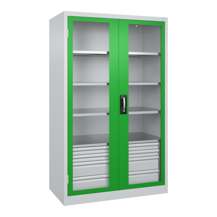 C+P Armoire à charges lourdes Acurado Pro avec tiroirs 1950 x 1200 x 600 mm 7035/6037