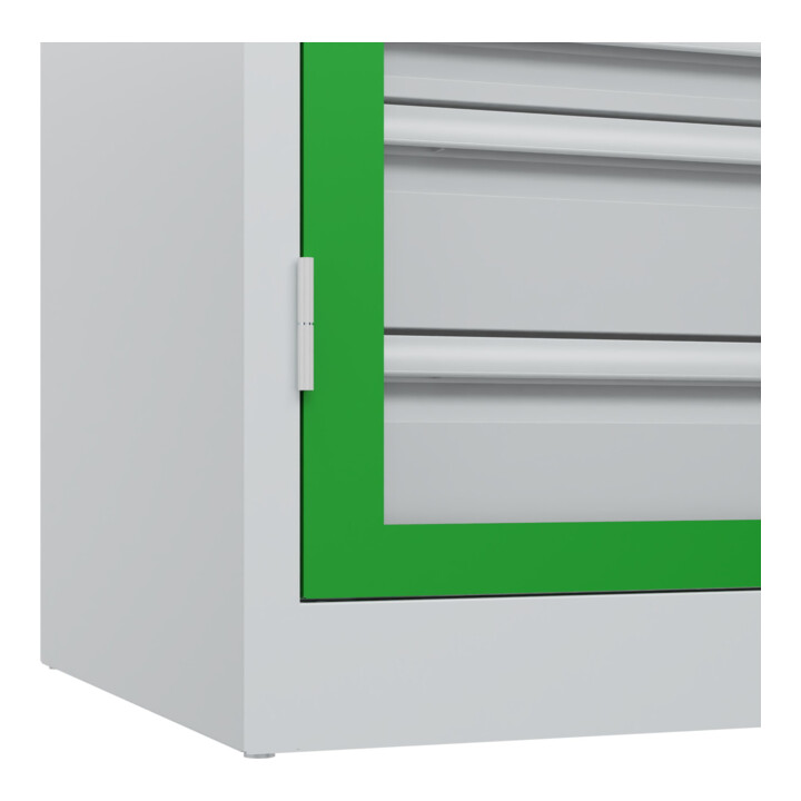 C+P Armoire à charges lourdes Acurado Pro avec tiroirs 1950 x 1200 x 600 mm 7035/6037