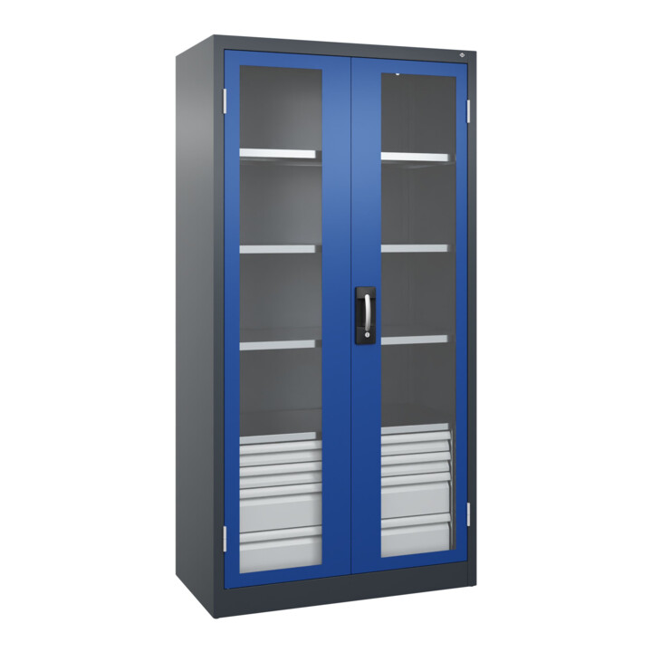 C+P Armoire à charges lourdes avec tiroirs Acurado Pro 1950 x 1000 x 500 mm 7016/5010