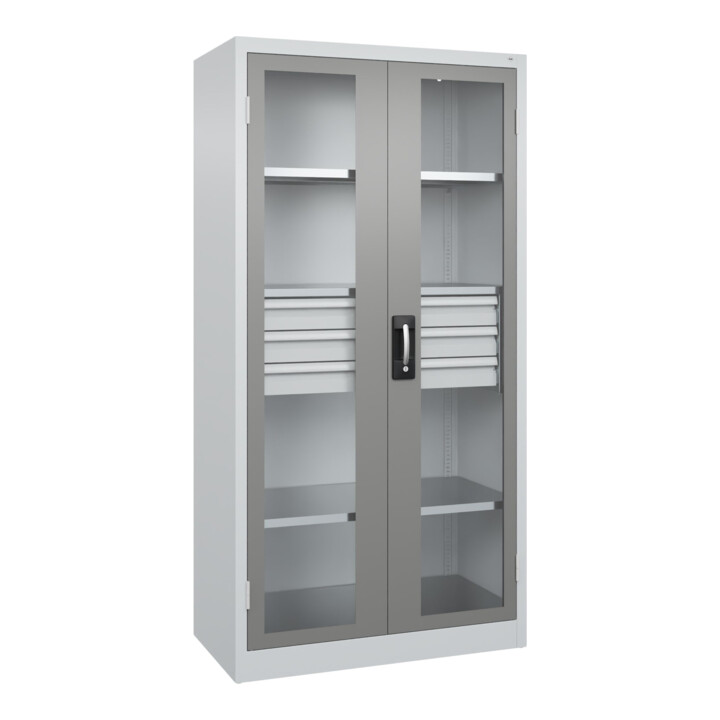 C+P Armoire à charges lourdes avec tiroirs Acurado Pro 1950 x 1000 x 500 mm 7035/0004