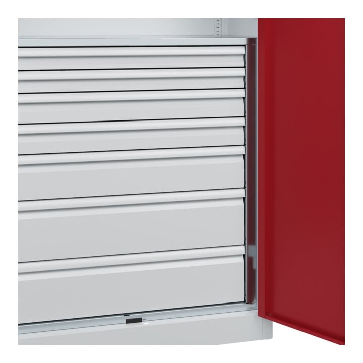 C+P Armoire à charges lourdes avec tiroirs Acurado Pro 1950 x 1000 x 500 mm 7035/3003
