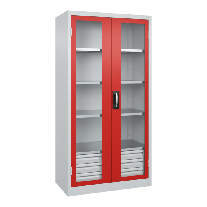 C+P Armoire à charges lourdes avec tiroirs Acurado Pro 1950 x 1000 x 500 mm 7035/3020