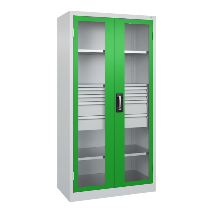 C+P Armoire à charges lourdes avec tiroirs Acurado Pro 1950 x 1000 x 500 mm 7035/6037