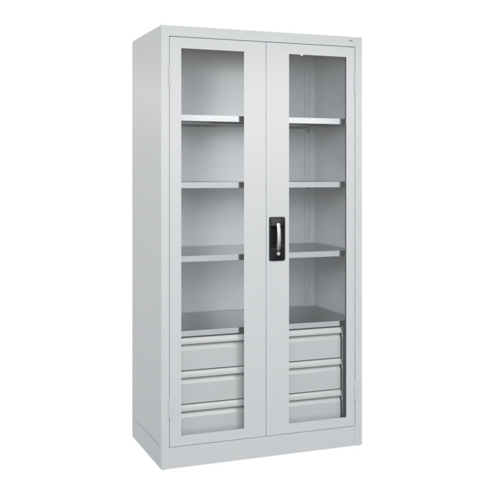 C+P Armoire à charges lourdes avec tiroirs Acurado Pro 1950 x 1000 x 500 mm 7035/7035