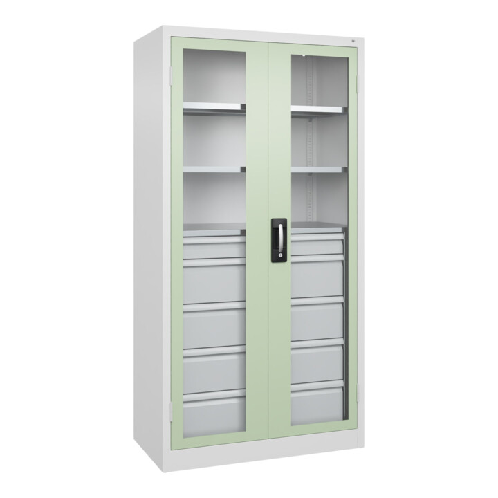 C+P Armoire à charges lourdes avec tiroirs Acurado Pro 1950 x 1000 x 500 mm 9016/6019