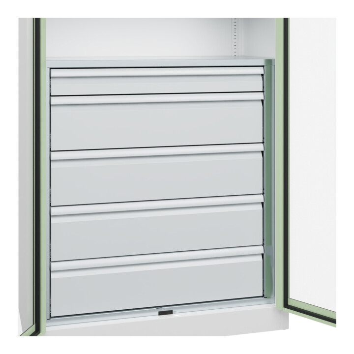 C+P Armoire à charges lourdes avec tiroirs Acurado Pro 1950 x 1000 x 500 mm 9016/6019