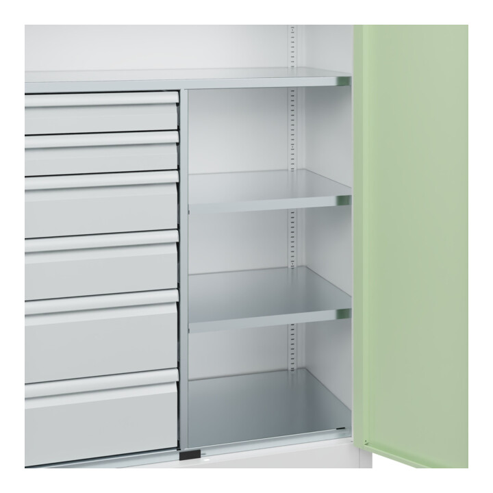 C+P Armoire à charges lourdes avec tiroirs Acurado Pro 1950 x 1000 x 500 mm 9016/6019
