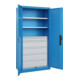 C+P Armoire à charges lourdes avec tiroirs Acurado Pro 1950 x 1000 x 500 mm bleu