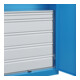 C+P Armoire à charges lourdes avec tiroirs Acurado Pro 1950 x 1000 x 500 mm bleu