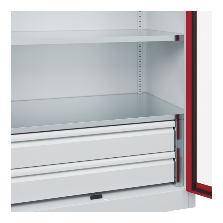 C+P Armoire à charges lourdes avec tiroirs Acurado Pro 1950 x 1000 x 600 mm 7035/3003