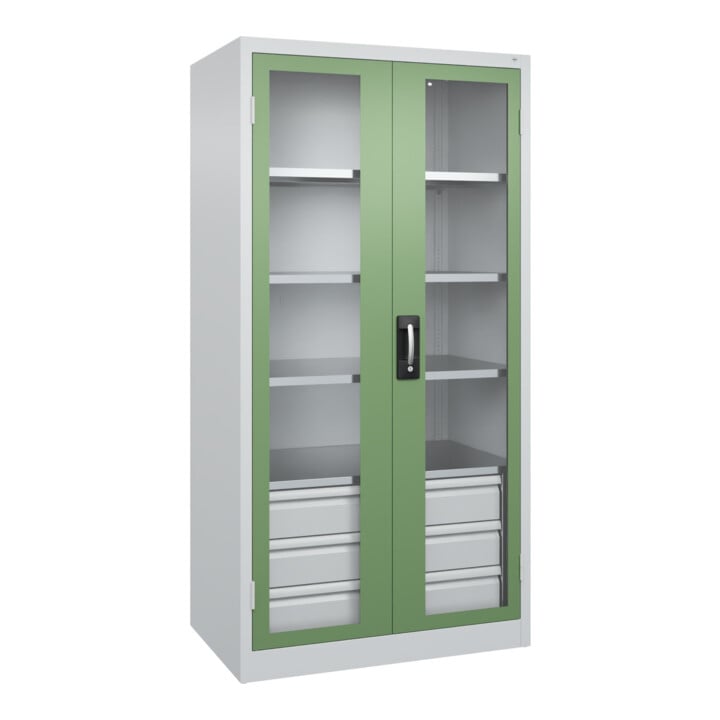 C+P Armoire à charges lourdes avec tiroirs Acurado Pro 1950 x 1000 x 600 mm 7035/6011
