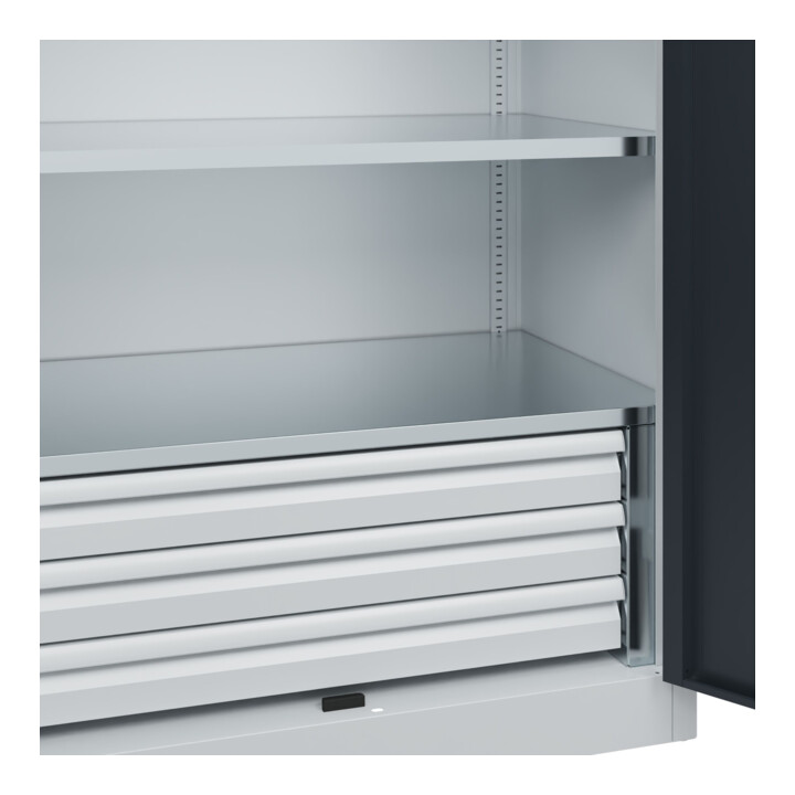 C+P Armoire à charges lourdes avec tiroirs Acurado Pro 1950 x 1000 x 600 mm 7035/7016