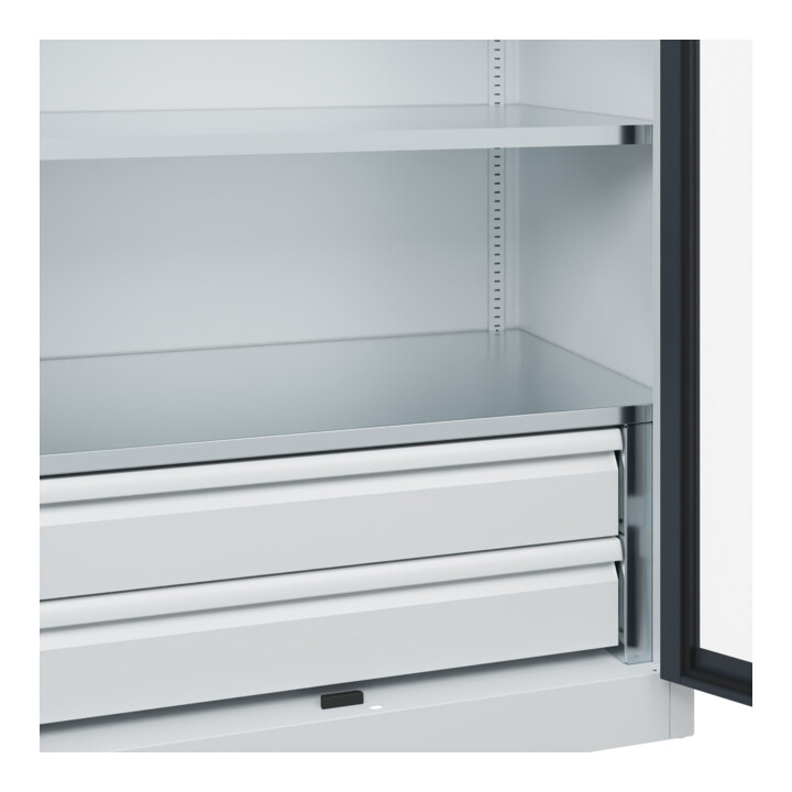C+P Armoire à charges lourdes avec tiroirs Acurado Pro 1950 x 1000 x 600 mm 7035/7016