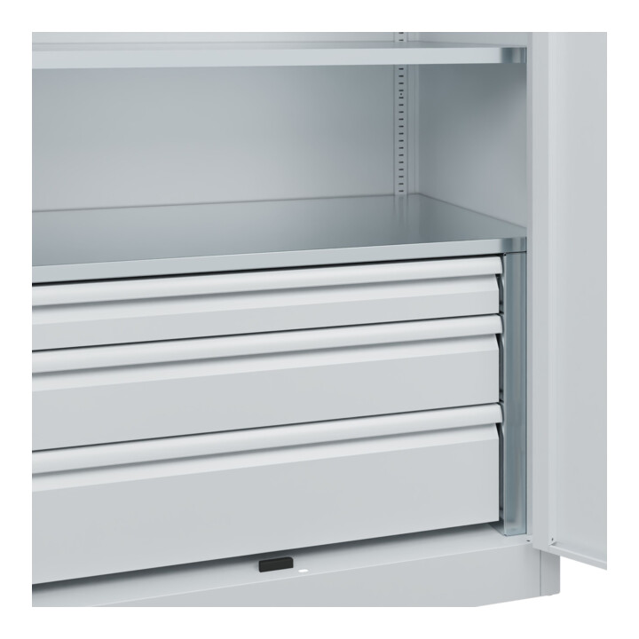 C+P Armoire à charges lourdes avec tiroirs Acurado Pro 1950 x 1000 x 600 mm 7035/7035