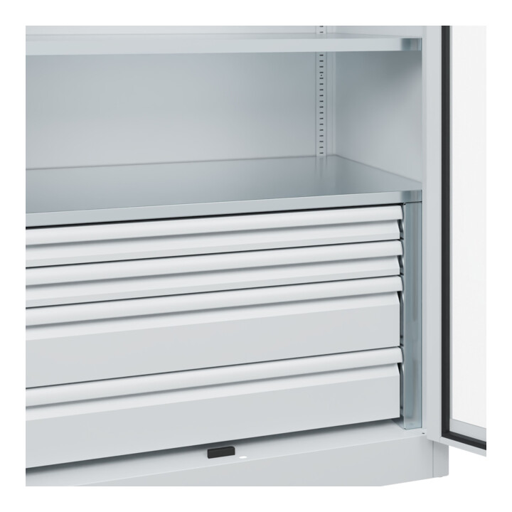 C+P Armoire à charges lourdes avec tiroirs Acurado Pro 1950 x 1000 x 600 mm RAL 7035