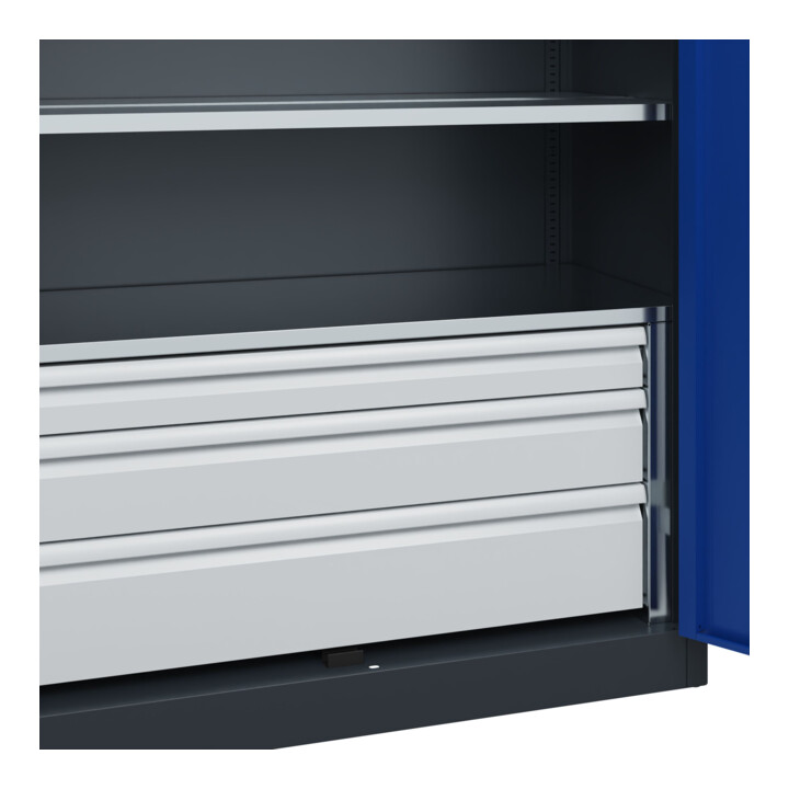 C+P Armoire à charges lourdes avec tiroirs Acurado Pro 1950 x 1200 x 500 mm 7016/5010