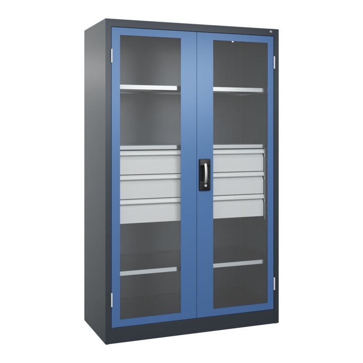 C+P Armoire à charges lourdes avec tiroirs Acurado Pro 1950 × 1200 × 500 mm 7016/5010