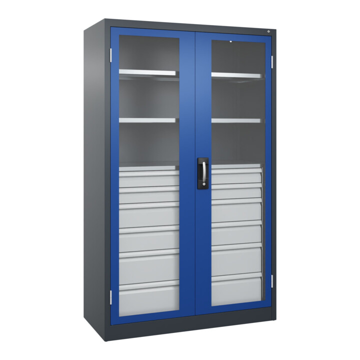 C+P Armoire à charges lourdes avec tiroirs Acurado Pro 1950 × 1200 × 500 mm 7016/5010