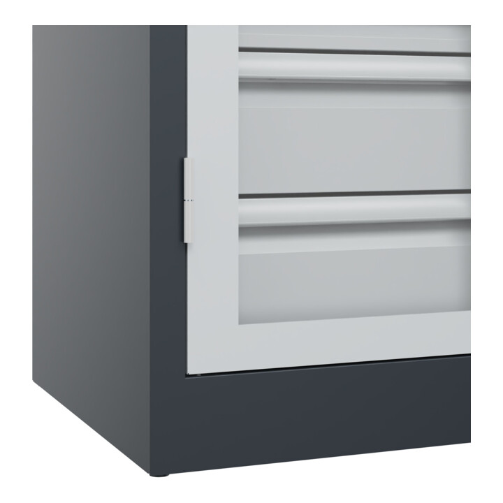 C+P Armoire à charges lourdes avec tiroirs Acurado Pro 1950 × 1200 × 500 mm 7016/7035