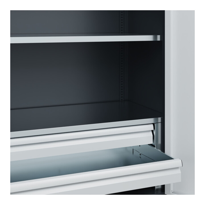 C+P Armoire à charges lourdes avec tiroirs Acurado Pro 1950 × 1200 × 500 mm 7016/7035