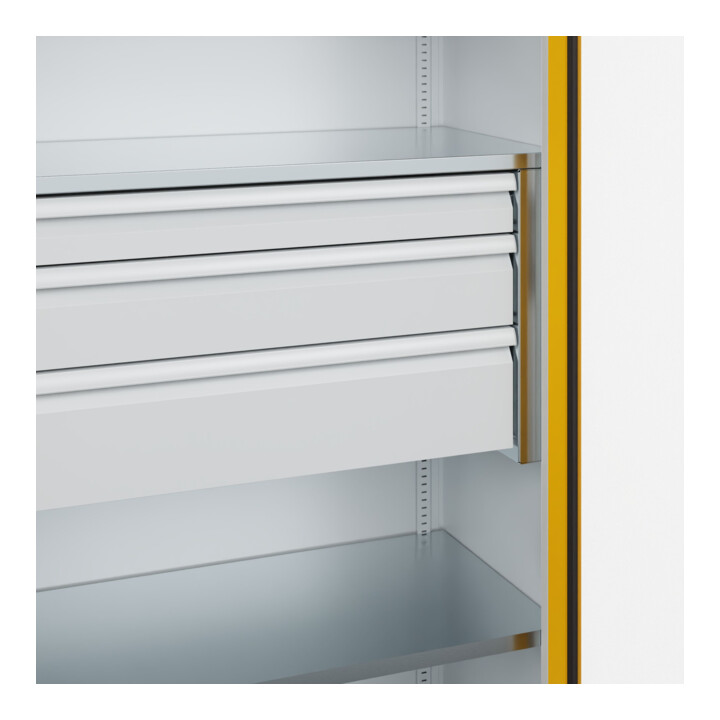 C+P Armoire à charges lourdes avec tiroirs Acurado Pro 1950 × 1200 × 500 mm 7035/1004