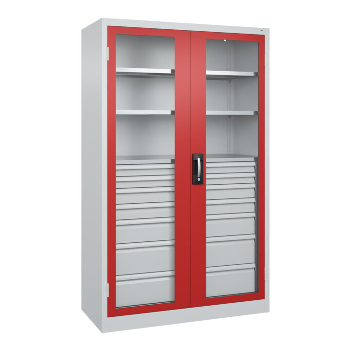 C+P Armoire à charges lourdes avec tiroirs Acurado Pro 1950 × 1200 × 500 mm 7035/3000