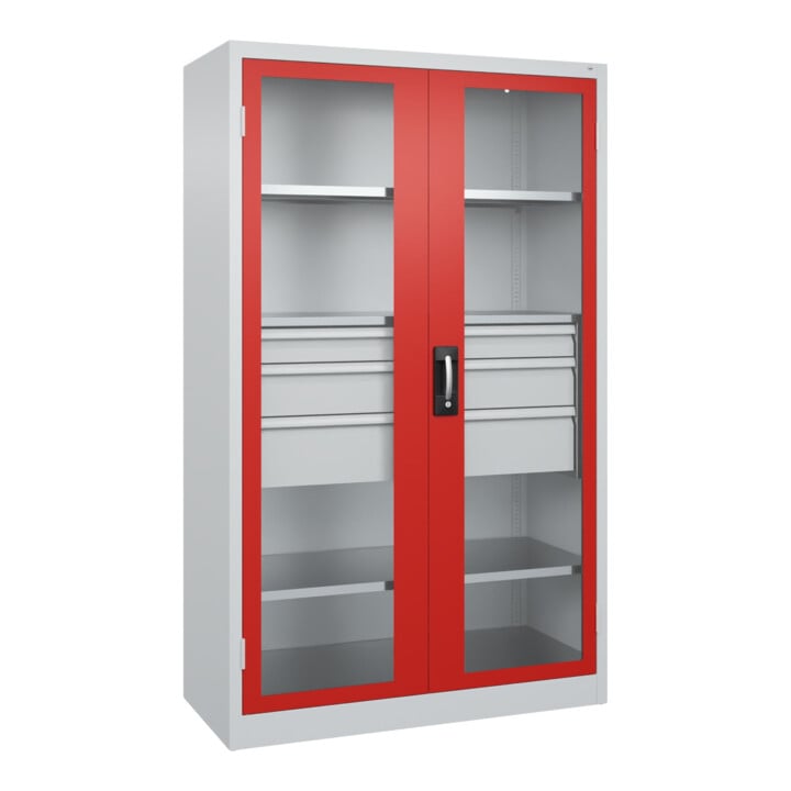 C+P Armoire à charges lourdes avec tiroirs Acurado Pro 1950 × 1200 × 500 mm 7035/3020