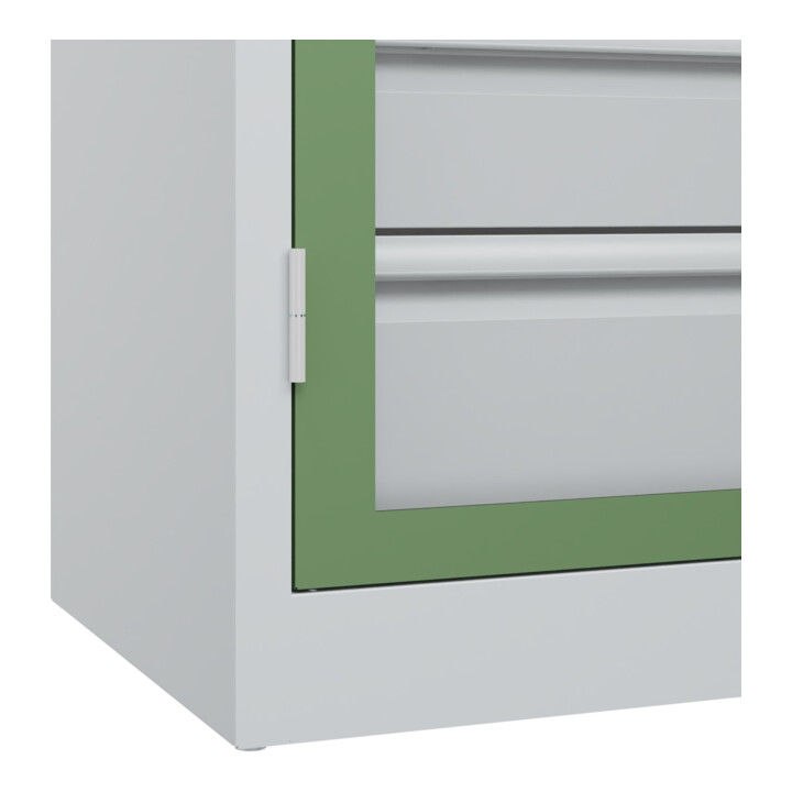 C+P Armoire à charges lourdes avec tiroirs Acurado Pro 1950 × 1200 × 500 mm 7035/6011