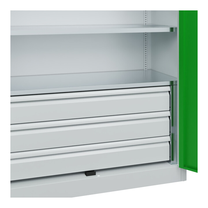C+P Armoire à charges lourdes avec tiroirs Acurado Pro 1950 x 1200 x 500 mm 7035/6037