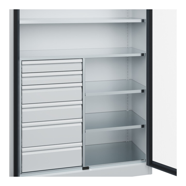 C+P Armoire à charges lourdes avec tiroirs Acurado Pro 1950 x 1200 x 500 mm 7035/7016